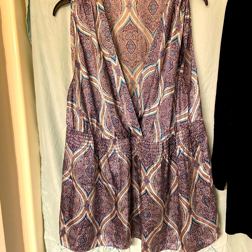 Sleeveless silk blouse